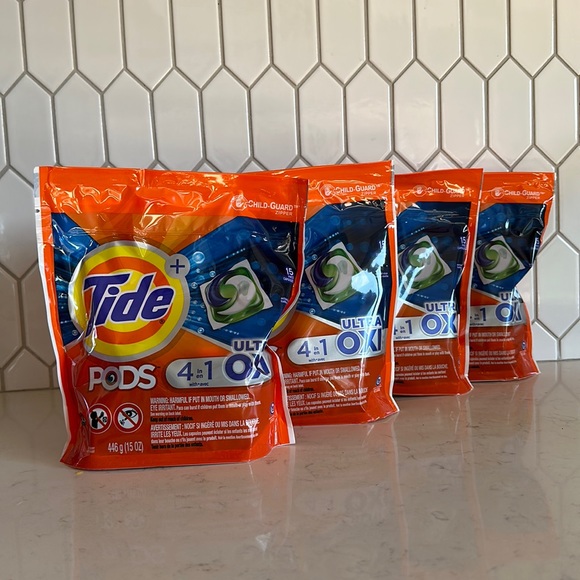 Other Tide Pods 4 In 1 Ultra Oxi Laundry Detergent 4 Pack Poshmark